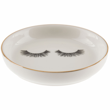 Personalised Eyelashes Ceramic Trinket Tray Gift for Women Birthday Any Name Personalised Eyelashes Ceramic Trinket Tray Gift for Women Birthday Any Name